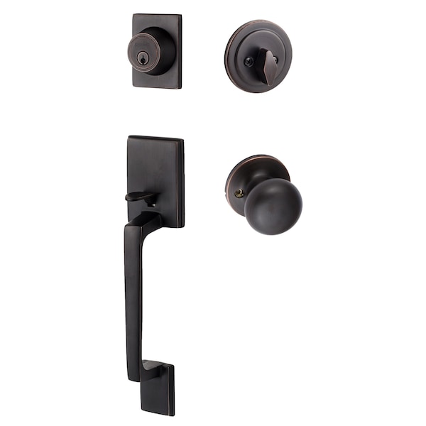 Sure-Loc Hardware Sure-Loc Hardware Coronado Handleset with Round Thumb Turn, Durango Handleset Trim, Vintage Bronze CN507-R-DU-RD 11P - main